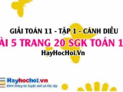 Giải bài 5 trang 20 Toán 11 tập 1 SGK Cánh Diều